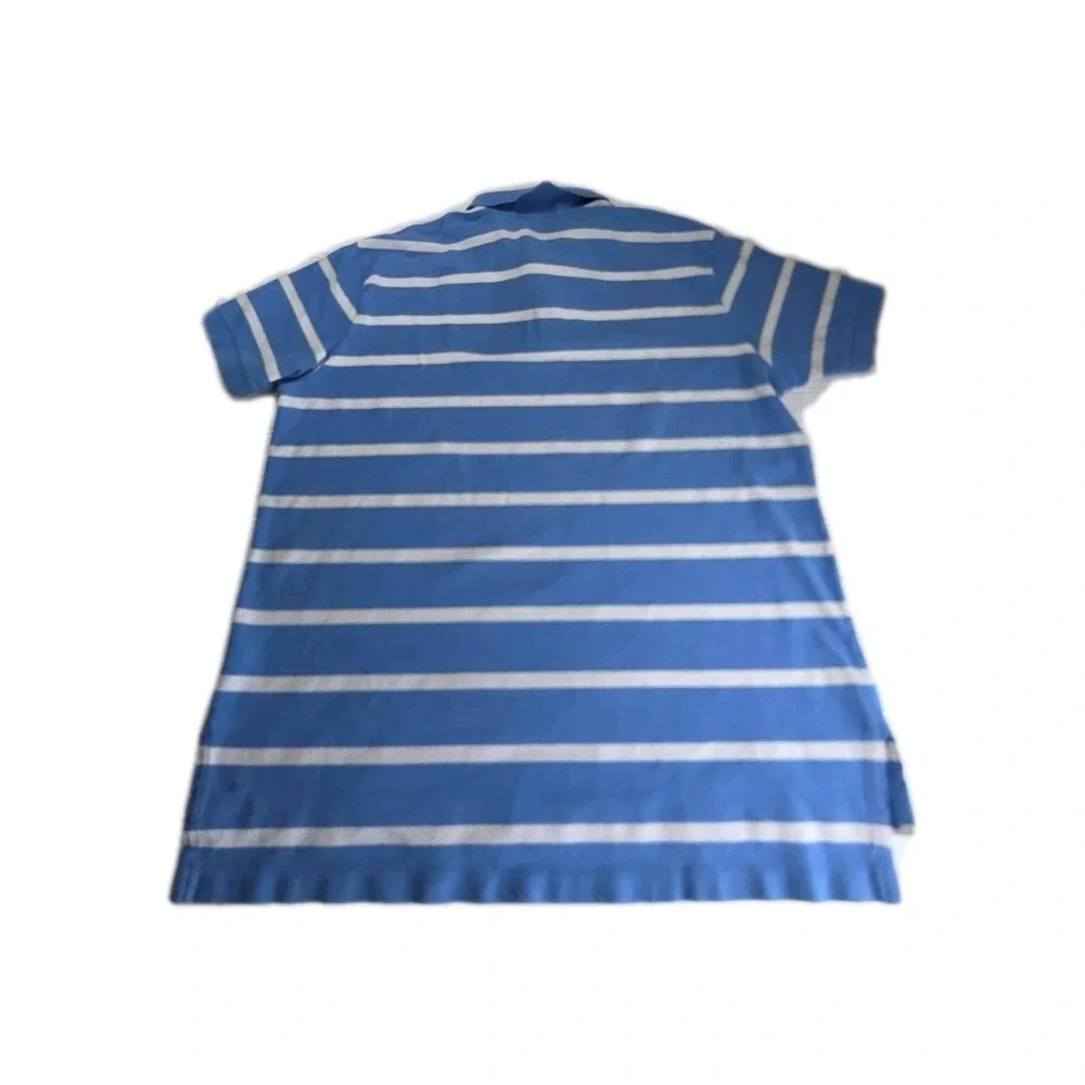 Polo Ralph Lauren Polo Shirt Mens XL Blue Striped Short Sleeve Cotton Pony Logo
